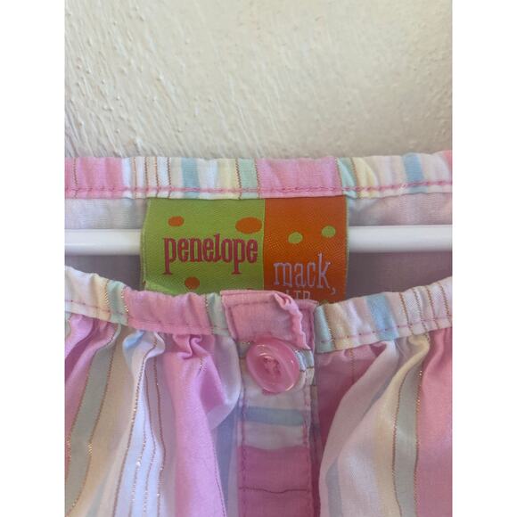 Penelope Mack Pink Beach Stripe Girls' Sun Dress Ruffle Age 6 - Picture 4 of 11